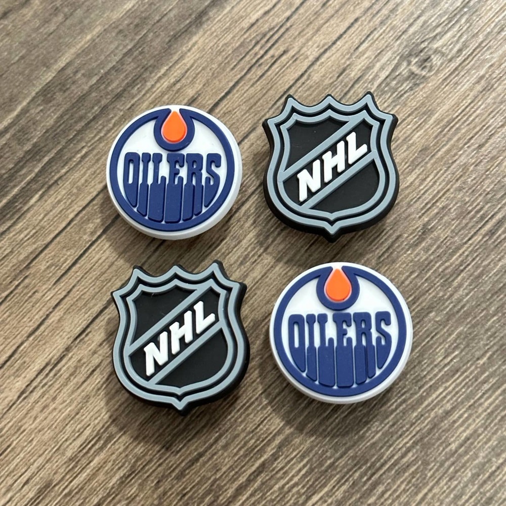 Edmonton Oilers Hockey Team Charm For Crocs Shoe Charms - 4 Pieces